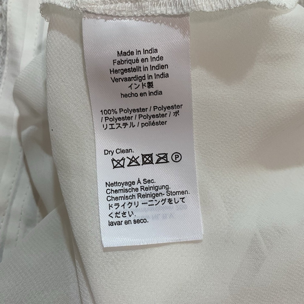 NWT Madewell Lace Insert Button Up Long Sleeve Top White Small Sheer Feminine - Picture 6 of 10